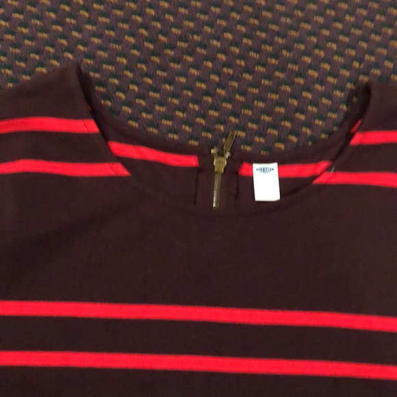 Old Navy XXL brown & red striped maternity dress - Picture 3 of 9